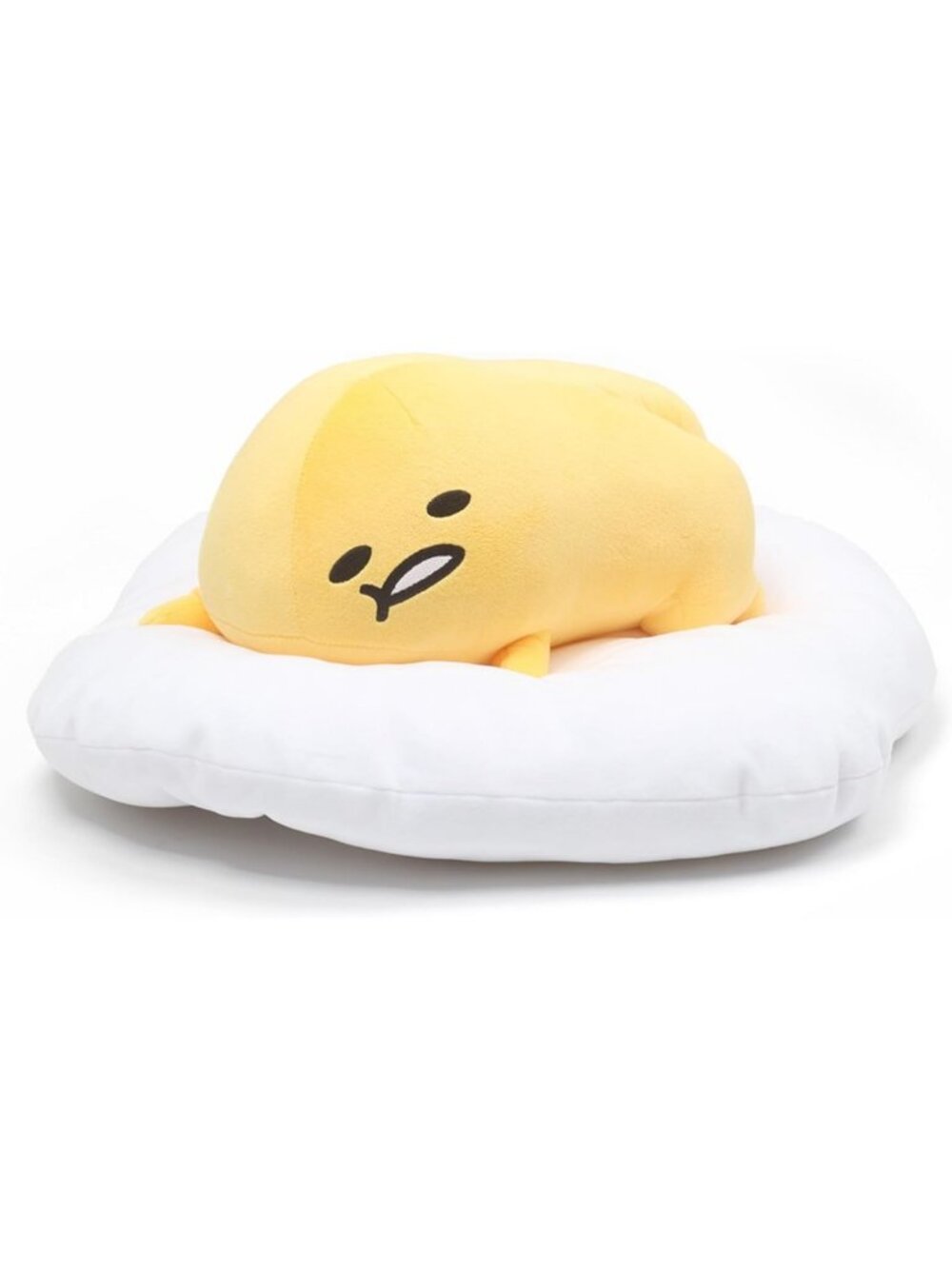 Kawaii Lazy Egg Plush Toy - 17" Soft Stuffed Animal, Cute Laying Down Design